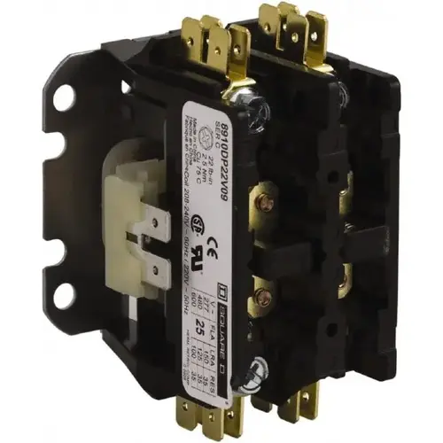 1 Pole, 40 Amp Inductive Load, 110 Coil VAC at 50 Hz and 120 Coil VAC at 60 Hz, Definite Purpose Contactor 1 Pole, 40 Amp Inductive Load, 110 Coil VAC at 50 Hz and 120 Coil VAC at 60 Hz, Definite Purpose Contactor
