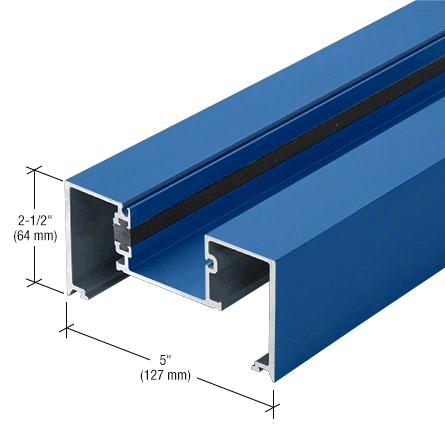 CRL-U.S. Aluminum BT81571 Open Back Vertical Mullion, Thermally Improved, Custom Paint, 24'-2" Stock Length