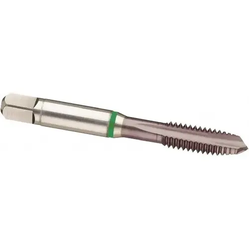 Spiral Point Tap: 1/4-20, UNC, 3 Flutes, Plug, 2B, Cobalt, TiCN Finish Spiral Point Tap: 1/4-20, UNC, 3 Flutes, Plug, 2B, Cobalt, TiCN Finish
