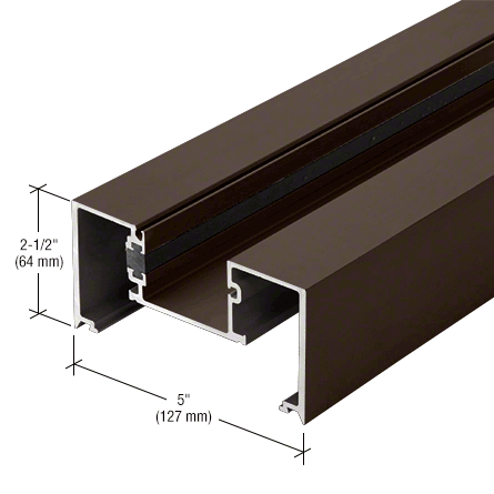 CRL-U.S. Aluminum BT81522 Open Back Vertical Mullion, Thermally Improved, Dark Bronze/Black Anodized Class 1, 24'-2" Stock Length