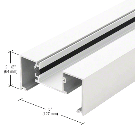 CRL-U.S. Aluminum BT81552 Open Back Vertical Mullion, Thermally Improved, White KYNAR Paint, 24'-2" Stock Length