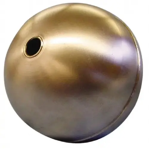 6" Diam, Spherical, Tubed Through Connection, Metal Float