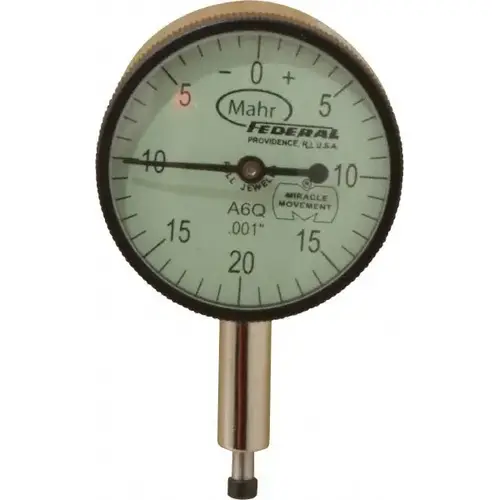 0.1" Range, 0-20-0 Dial Reading, 0.001" Graduation Dial Drop Indicator 0.1" Range, 0-20-0 Dial Reading, 0.001" Graduation Dial Drop Indicator