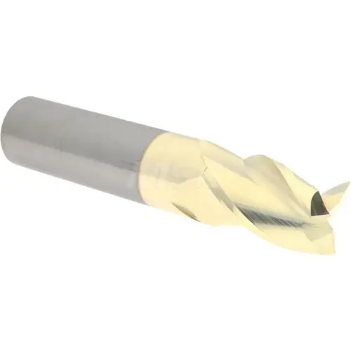 Square End Mill: 1" Dia, 1-1/2" LOC, 3 Flute, Solid Carbide ZrN Square End Mill: 1" Dia, 1-1/2" LOC, 3 Flute, Solid Carbide ZrN