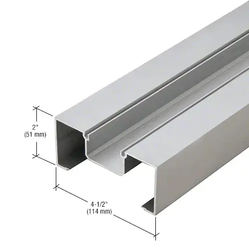 Clear Anodized Open Back Vertical Mullion for 1" Glazing - 24'-2" Clear Anodized Open Back Vertical Mullion for 1" Glazing - 24'-2"