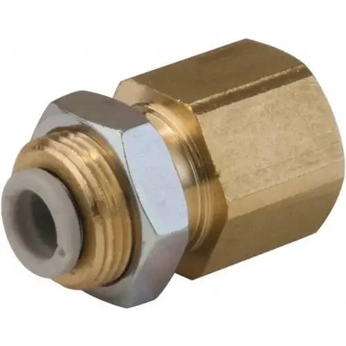 Push-to-Connect Tube Fitting: Female Bulkhead, 1/4" Thread
