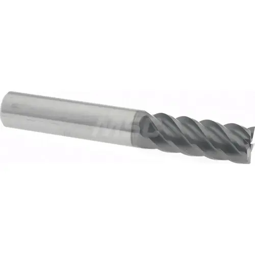 Square End Mill: 3/8 inch Dia, 1 inch LOC, 3/8 inch Shank Dia, 2-1/2 inch OAL, 5 Flutes, Solid Carbide AlTiN Square End Mill: 3/8 inch Dia, 1 inch LOC, 3/8 inch Shank Dia, 2-1/2 inch OAL, 5 Flutes, Solid Carbide AlTiN