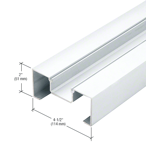 CRL-U.S. Aluminum 145252 White KYNAR Paint Open Back Vertical Mullion for 1" Glazing - 24'-2" Stock Length