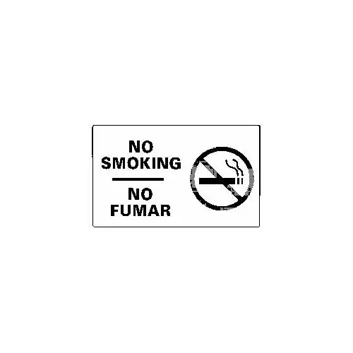 Sign: Rectangle, "No Smoking" Sign: Rectangle, "No Smoking"