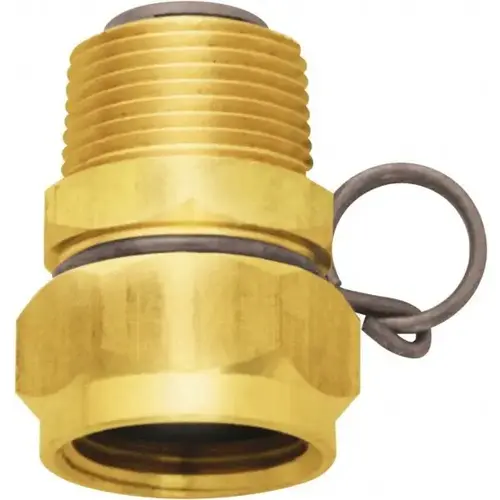 1 Piece, 3/4 GHT & 3/4 GHT MNPT x FGHT, Brass Reusable Hose Male Swivel Fitting 1 Piece, 3/4 GHT & 3/4 GHT MNPT x FGHT, Brass Reusable Hose Male Swivel Fitting
