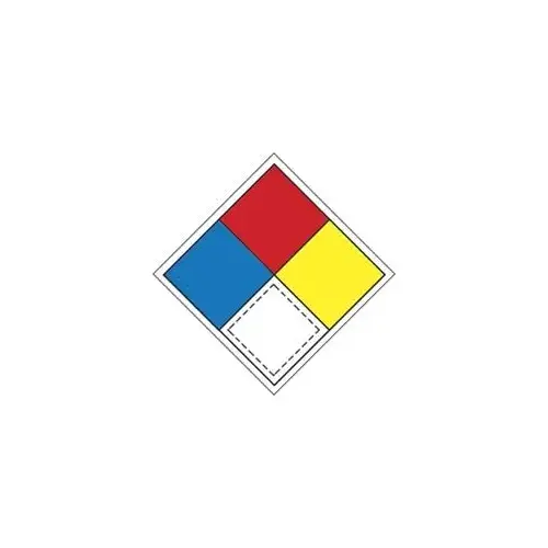 Chemical & Hazardous Material Sign: Square, "Hazard Material System" Chemical & Hazardous Material Sign: Square, "Hazard Material System"