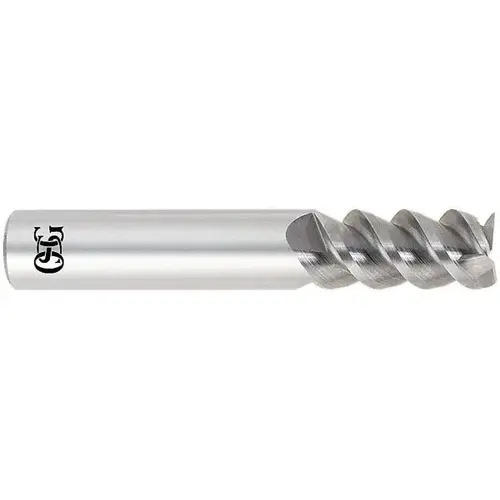 Square End Mill: 0.1250" Dia, 0.5" LOC, 0.125" Shank Dia, 1.5" OAL, 3 Flutes, Solid Carbide Bright/Uncoated Square End Mill: 0.1250" Dia, 0.5" LOC, 0.125" Shank Dia, 1.5" OAL, 3 Flutes, Solid Carbide Bright/Uncoated