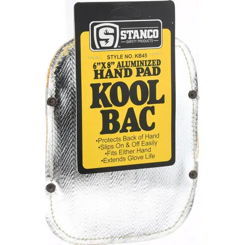 Glove Pad: Silver, Aluminized Fabric Glove Pad: Silver, Aluminized Fabric