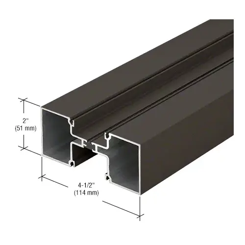 Bronze Black Anodized Vertical Stacking Mullion, Thermally Improved - 24'-2" Stock Length Bronze Black Anodized Vertical Stacking Mullion, Thermally Improved - 24'-2" Stock Length