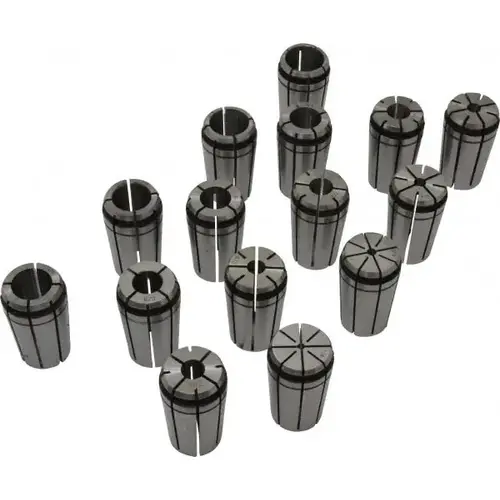 Collet Set: 15 Pc, Series TG/PG 100, 1/8 to 1" Capacity