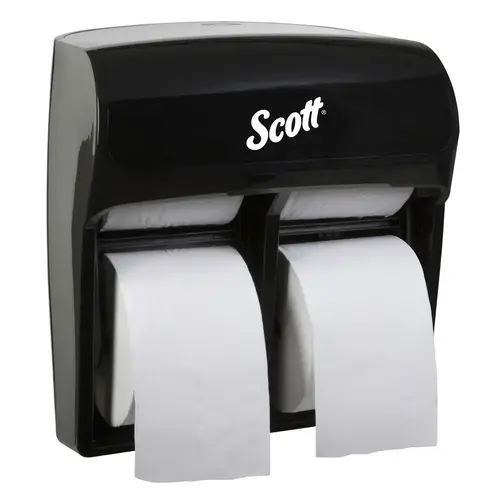 Pro High Capacity Coreless Standard Roll Toilet Paper Dispenser, 4 Roll Capacity, Black, 11.25" x 12.75" x 6.19" Pro High Capacity Coreless Standard Roll Toilet Paper Dispenser, 4 Roll Capacity, Black, 11.25" x 12.75" x 6.19"