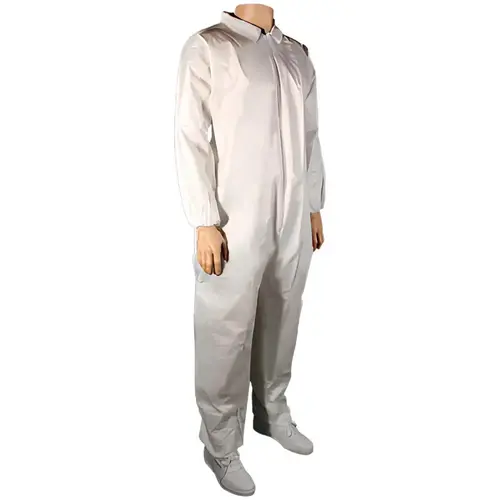 Disposable Coveralls: Size 2X-Large, Polypropylene, Zipper Closure - pack of 25