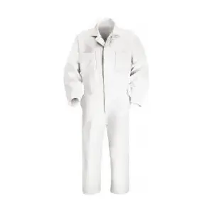 RedKap CT10WH RG 48 Coveralls: Size 48 Regular, Cotton & Polyester