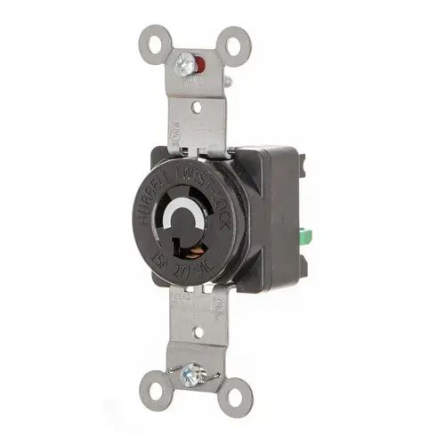 Twist Lock Receptacles; Receptacle Type: Single ; Mount Type: Screw ; Gender: Female ; Material: Nylon ; Color: Black ; Flange Style: No Flange