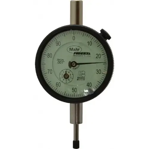 Dial Drop Indicator: 1" Range, 0-100 Dial Reading, 0.001" Graduation, 2-1/4" Dial Dia Dial Drop Indicator: 1" Range, 0-100 Dial Reading, 0.001" Graduation, 2-1/4" Dial Dia