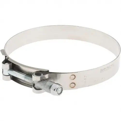 T-Bolt Hose Clamp: 4.75 to 5.06" Hose, 3/4" Wide, Stainless Steel - pack of 10 T-Bolt Hose Clamp: 4.75 to 5.06" Hose, 3/4" Wide, Stainless Steel - pack of 10