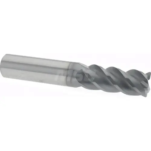 Corner Radius End Mill: 1/2" Dia, 1-1/4" LOC, 0.03" Radius, 4 Flutes, Solid Carbide AlTiN