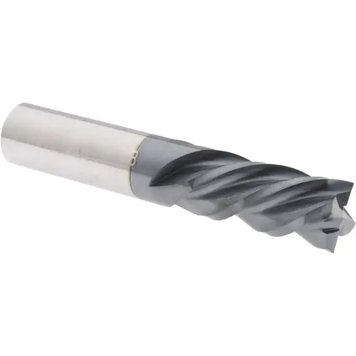 Square End Mill: 5/8 inch Dia, 1-1/4 inch LOC, 5/8 inch Shank Dia, 3-1/2 inch OAL, 4 Flutes, Solid Carbide