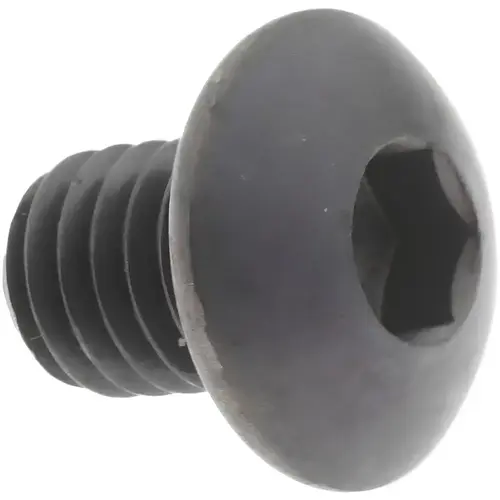 Button Socket Cap Screw: #10-32 x 1/4, Alloy Steel, Black Oxide Coated