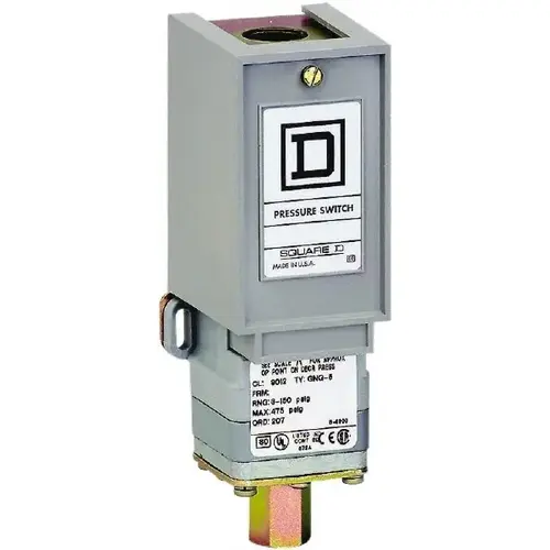 1 NEMA Rated, SPDT, 1 to 40 psig, Electromechanical Pressure and Level Switch