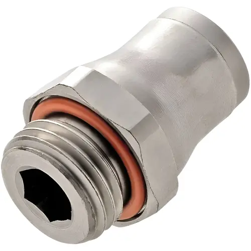 Push-To-Connect Tube to Metric Thread Tube Fitting: Male Connector, M5 x 0.8 Thread Push-To-Connect Tube to Metric Thread Tube Fitting: Male Connector, M5 x 0.8 Thread