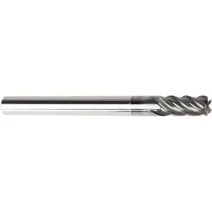 American Tool Service 500-1250-010 Corner Radius End Mill: 1/8" Dia, 1/4" LOC, 0.01" Radius, 5 Flutes, Solid Carbide AlCrN