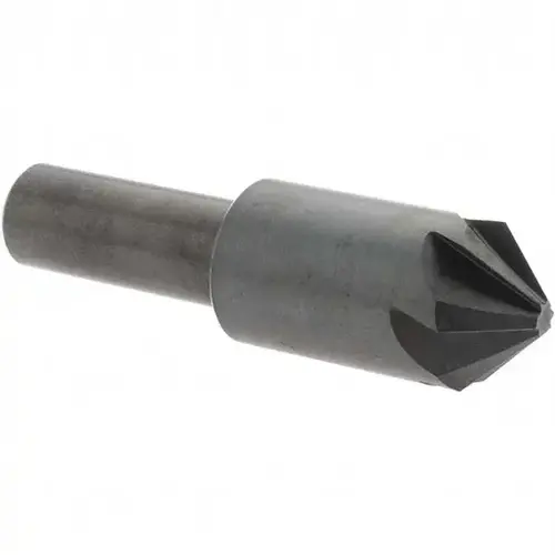 Countersink: 3/4" Head Dia, 90 degree Included Angle, 6 Flutes, High Speed Steel, Right Hand Cut Oxide Countersink: 3/4" Head Dia, 90 degree Included Angle, 6 Flutes, High Speed Steel, Right Hand Cut Oxide