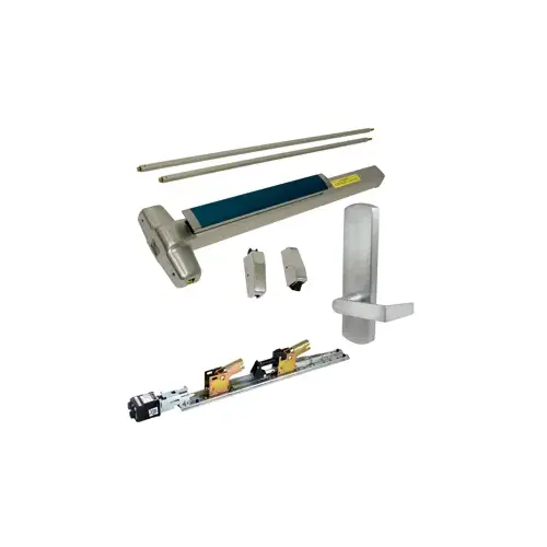 KIT - QEL (Quiet Electric Latch Retraction), SVR (Surface Vertical Rod) Smooth Exit Device, 996L-DT-06 Dummy Lever Trim, RHR Right Hand Reverse/Reversible Handing, (Snap Ring Tool Needed), Less Bottom Rods, 48" x 84", Grade 1, 626/US26D Satin Chrome KIT - QEL (Quiet Electric Latch Retraction), SVR (Surface Vertical Rod) Smooth Exit Device, 996L-DT-06 Dummy Lever Trim, RHR Right Hand Reverse/Reversible Handing, (Snap Ring Tool Needed), Less Bottom Rods, 48" x 84", Grade 1, 626/US26D Satin Chrome