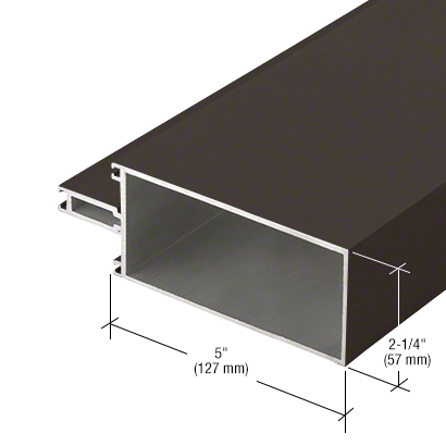 CRL-U.S. Aluminum TW54122 5" Captured Glazed Vertical Mullion, Dark Bronze/Black Anodized Class 1 - 24'-2" Stock Length