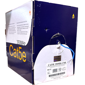 Wavenet CAT5E-350-RISER-1000-BLUE-ISO Cat5e-350 MHz, 4 Twisted Pairs, 24 AWG, Unshielded, Riser Jacket, Blue 1000ft Box