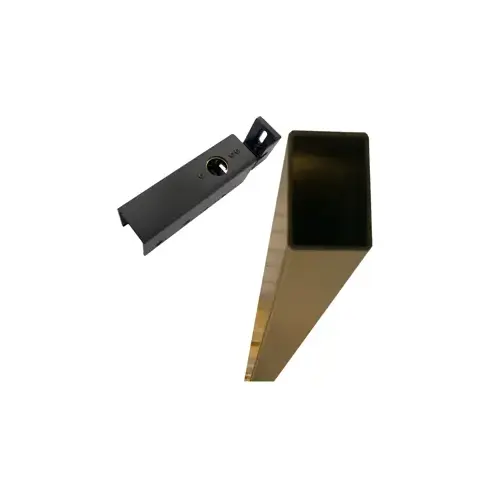 Key Removable Steel Mullion, 7ft 6", 2" x 3", Prepped for Two 299 Strikes, 695/SP313 Powder-Coated Dark Bronze