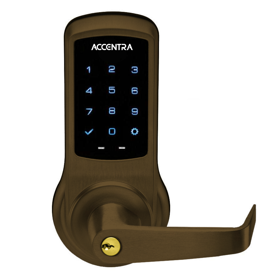 Yale Security Inc AU-NTB623ACC-613E KIT - nexTouch Touchscreen Keypad Bored Lock, Accentra Data-on-Card, Augusta Lever, Schlage C Keyway, Grade 1, Weather Resistant, Oil Rubbed Bronze 613E/US10BE