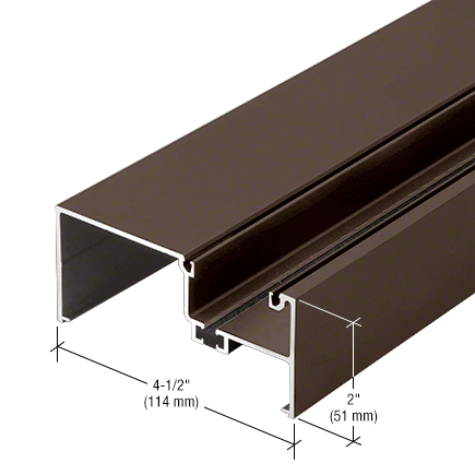 CRL-U.S. Aluminum FT55222 Open Back Vertical Mullion, Thermally Improved, Bronze Black Anodized - 24'-2" Stock Length