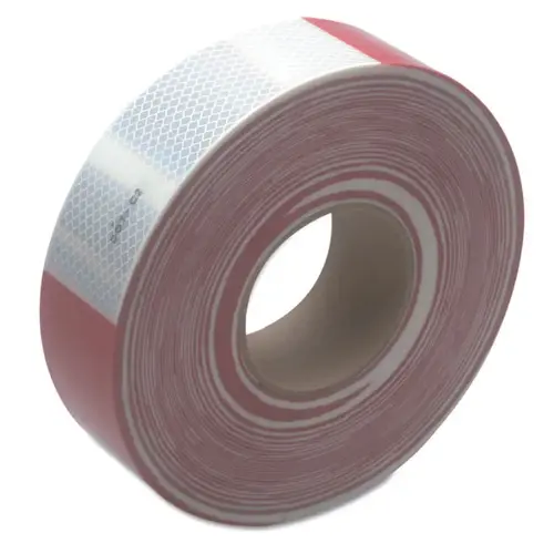 Diamond Grade Conspicuity Marking 983 Series, Red/White, 2 in W x 150 ft L Roll, 983-326 Alternating 6 in Diamond Grade Conspicuity Marking 983 Series, Red/White, 2 in W x 150 ft L Roll, 983-326 Alternating 6 in