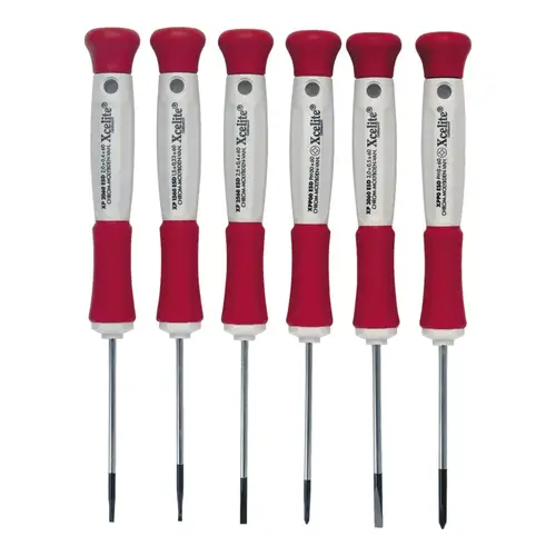 6 Piece Precision Electronic Screwdriver Sets, Phillips; Slotted