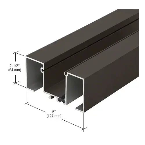 Deep Pocket Wall Jamb, Thermally Broken, Dark Bronze/Black Anodized Class 1 - 24'-2" Stock Length
