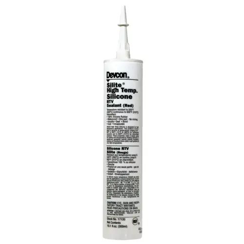 Silite High Temp Silicone RTV Sealant, 10.3 oz, Cartridge, Red Silite High Temp Silicone RTV Sealant, 10.3 oz, Cartridge, Red