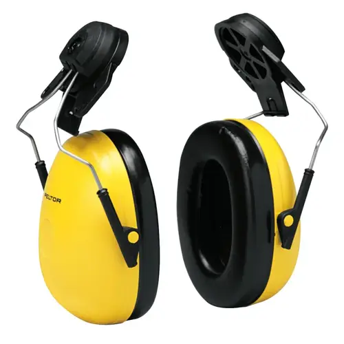 PELTOR  Optime  98 Earmuff, 23 dB NRR, Yellow, Cap Mount