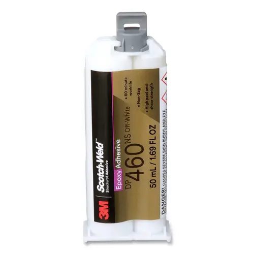 Scotch-Weld Epoxy Adhesive, DP460NS, 50 ml, Duo-Pak, Off-White Scotch-Weld Epoxy Adhesive, DP460NS, 50 ml, Duo-Pak, Off-White