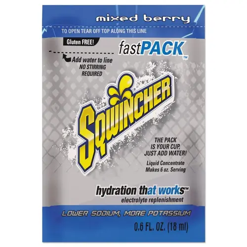 Fast Pack Drink Mix, Mixed Berry, 0.6 fl oz, Pack, Yields 6 oz Fast Pack Drink Mix, Mixed Berry, 0.6 fl oz, Pack, Yields 6 oz