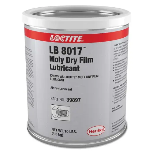 LB 8017 Moly Dry Film Lubricant, 10 lb Can Black; Grey Black