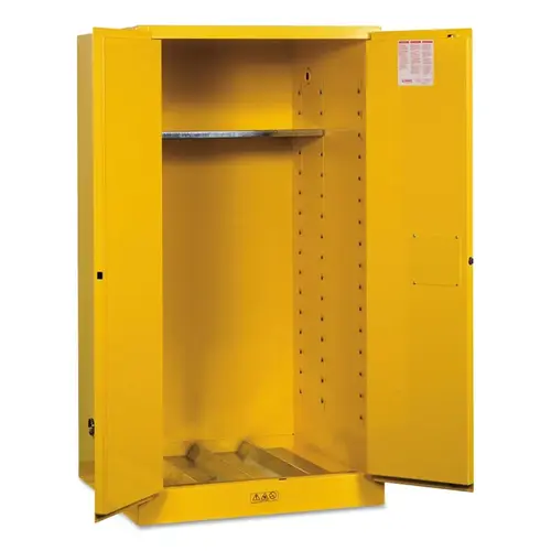 Vertical Drum Safety Cabinets, Manual-Closing Cabinet, 1 55-Gallon Drum, 1 Door Yellow Vertical Drum Safety Cabinets, Manual-Closing Cabinet, 1 55-Gallon Drum, 1 Door Yellow