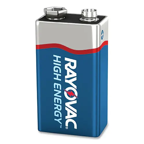 HIGH ENERGY Alkaline Battery, 9 V, Bulk Pack