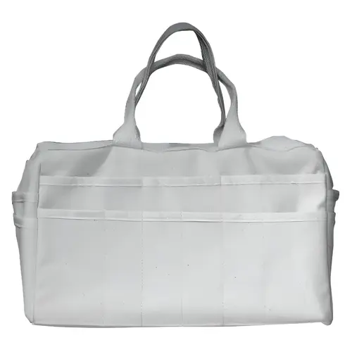 Gear 24 Pocket Canvas Tote, 15 in L x 5.5 in W x 8.75 in H, Natural