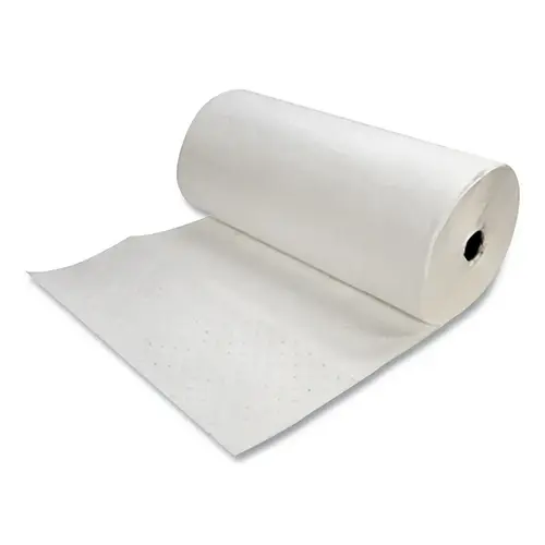 Sorbent Pads and Rolls, 150 ft L x 32 in W, Oil Only, Premium, Single-Ply, White, Roll Sorbent Pads and Rolls, 150 ft L x 32 in W, Oil Only, Premium, Single-Ply, White, Roll